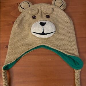 Cute Ted Knit Hat with Ear Flaps